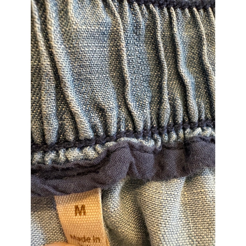 Soft Surroundings Blue Flowy Lyocell Maxi Skirt Light Wash Pockets Womens M - Picture 5 of 9